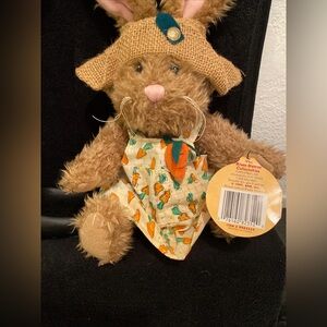 PICKFORD BEARS “Flora Plush Bunny w/Carrot Dress” Size 14” Brown/Orange NWT